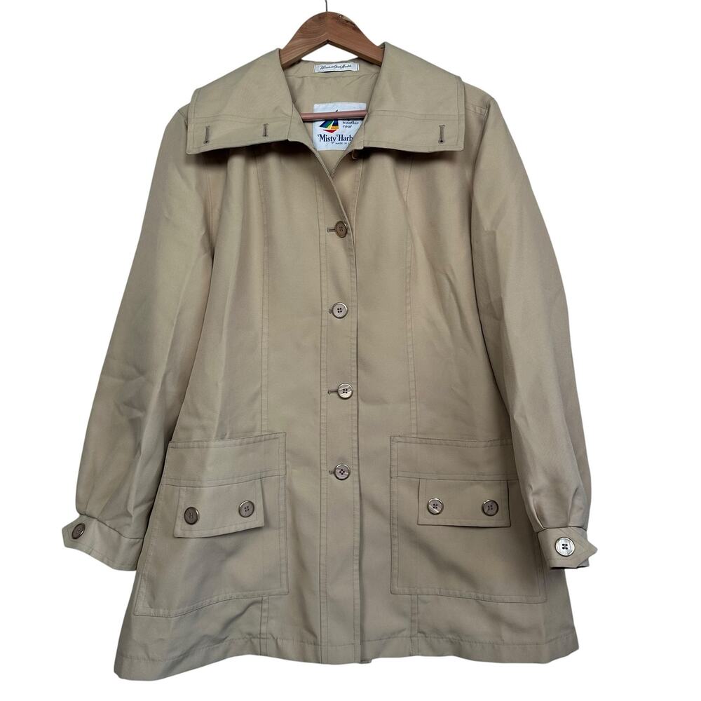 Vintage Misty Harbor Women’s Tan Any Weather Lightweight Rain Coat Size 20R